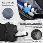 Gym Bag for Men Women 40L Water Resistant Sports Bag Gym Duffle Bag with Wet Pocket Large Travel Duffel Bag Weekender Overnight Bag with Shoe Compartment Black - Image 3